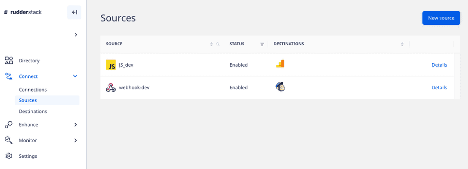 RudderStack sources